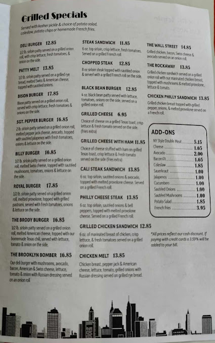 Menu New York Deli Harlingen - 2