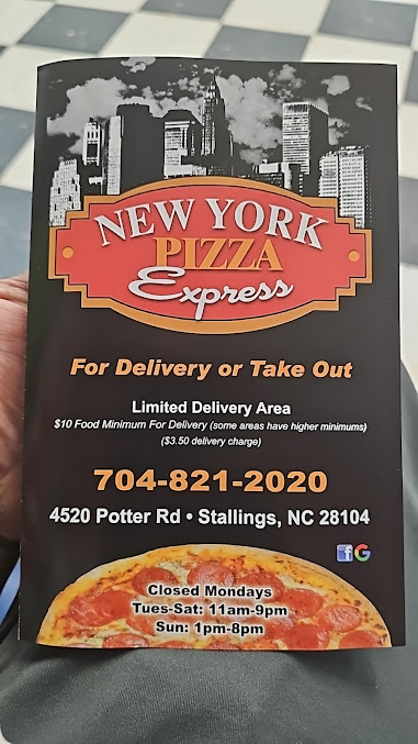 Menu New York Pizza Express - 0