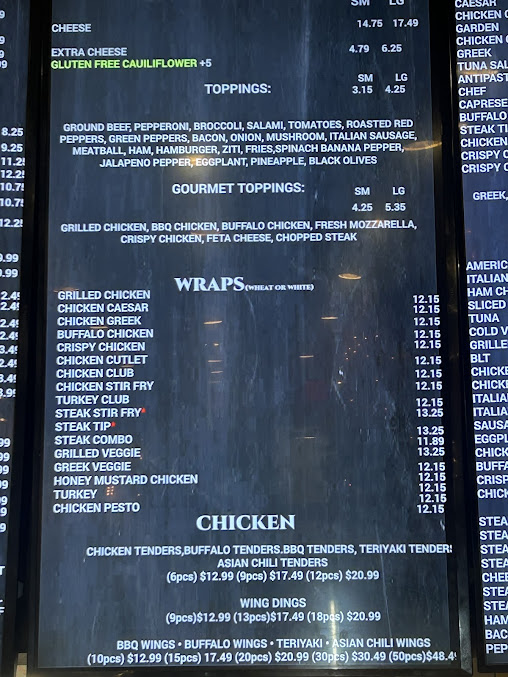Menu New York Pizza - 1