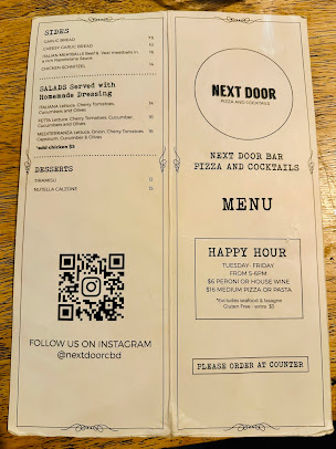 Menu Next Door Cbd Restaurant & Bar - 6