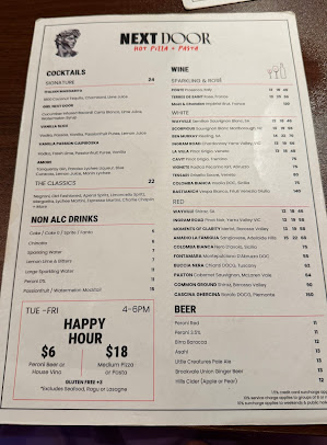 Menu Next Door Cbd Restaurant & Bar - 9