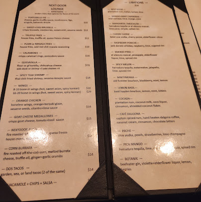 Menu Next-Door Lounge - 0
