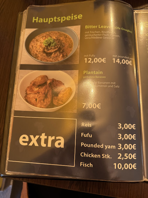 Menu Next Level Restaurant African Food And Bar - 5