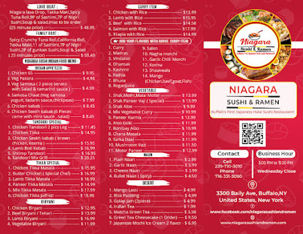 Menu Niagara Sushi And Ramen - 1