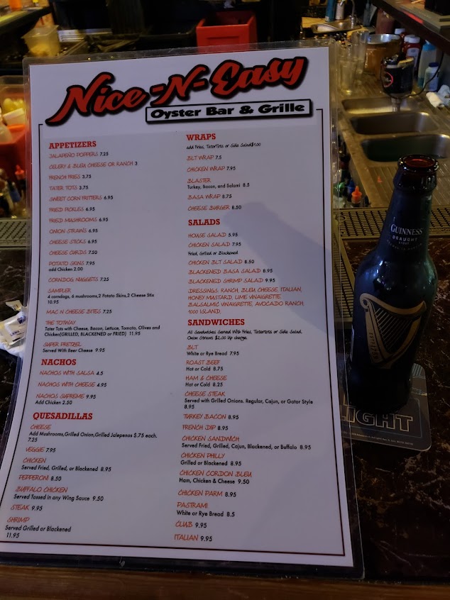 Menu Nice N Easy Oyster Bar Grille - 7