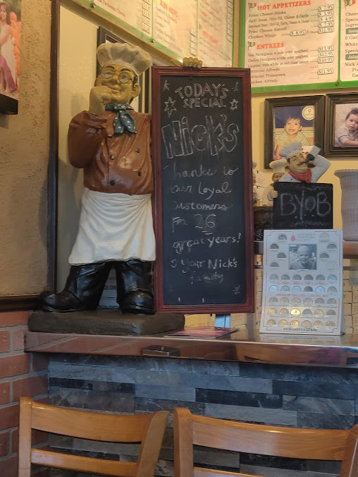 Menu Nicks Pizza Pasta Inc - 0