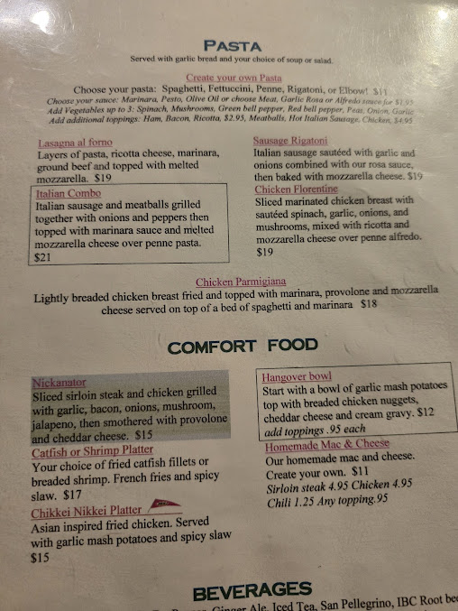 Menu Nick's Place - 3