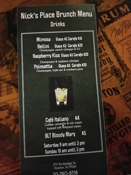 Menu Nick's Place - 7
