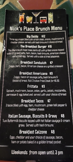 Menu Nick's Place - 9