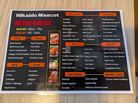 Menu Nikaido Mascot Japanese Yakiniku Bbq In Adina Hotel - 6