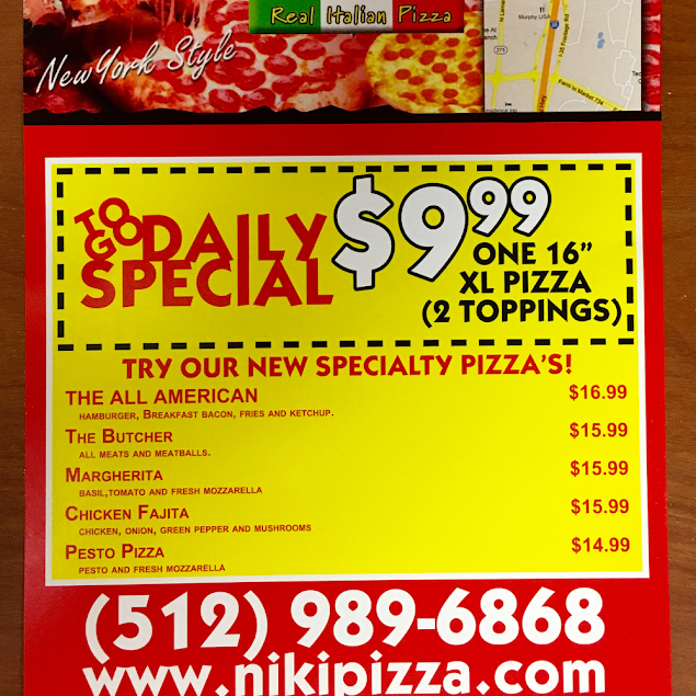 Menu Nikis Pizza Italian Greek Cuisine - 5