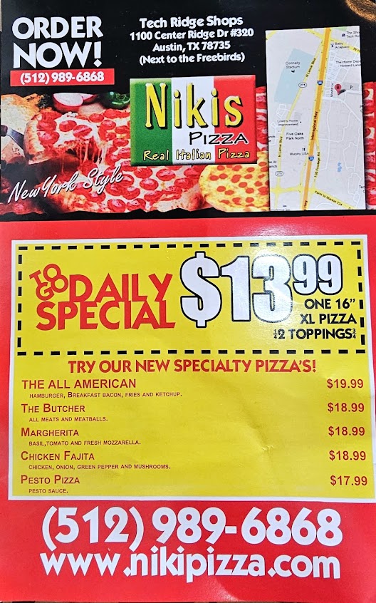Menu Nikis Pizza Italian Greek Cuisine - 6