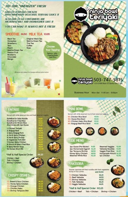 Menu Ninja Bowl Teriyaki Bubble Tea - 1