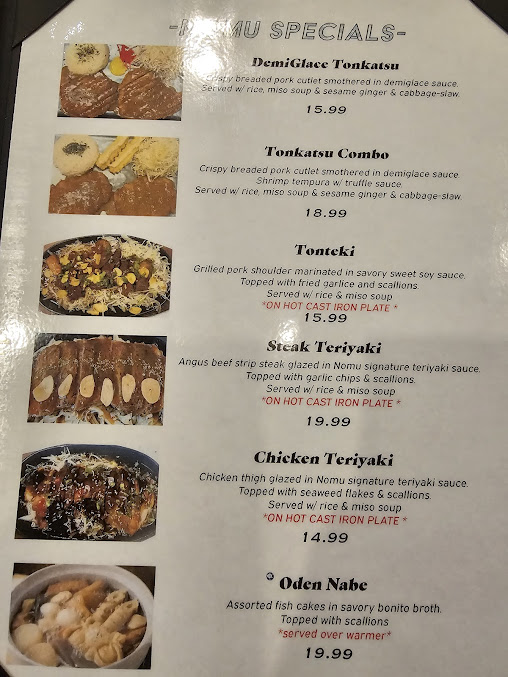 Menu Nomu Ramen & Sushi - 3