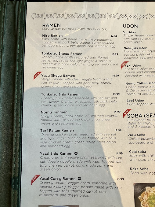 Menu Nomu Ramen & Sushi - 5