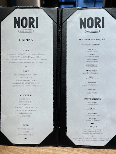 Menu Nori Bar Hawaii - 1