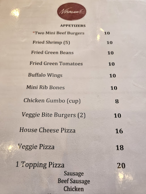 Menu Norman's Bistro - 3