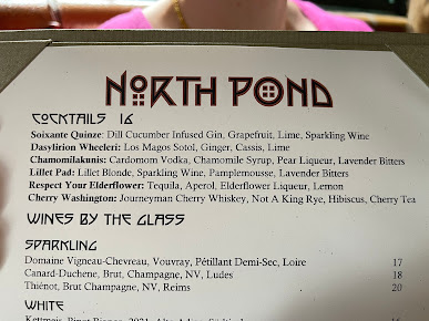 Menu North Pond - 1