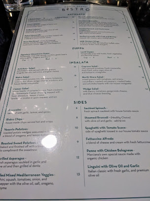 Menu North Shore Bistro - 1