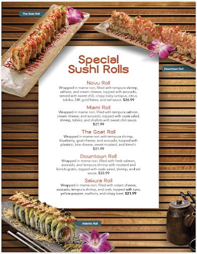 Menu Novu Fusion Restaurant - 3