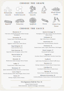 Menu Numero 28 Upper East Side - 1