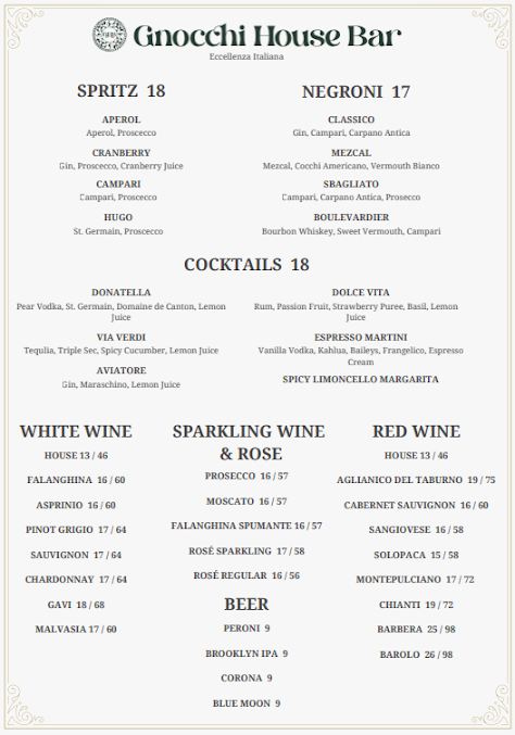 Menu Numero 28 Upper East Side - 3