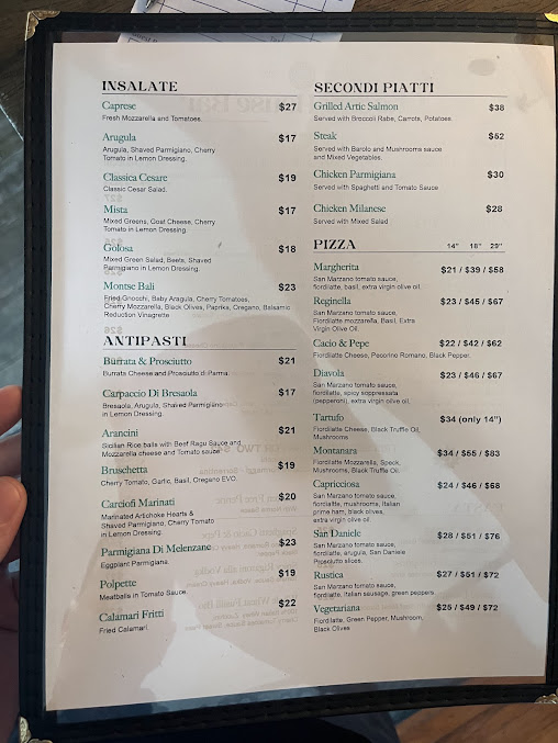 Menu Numero 28 Upper East Side - 5