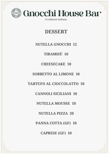 Menu Numero 28 Upper East Side - 8