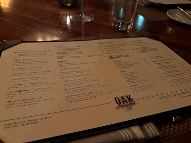 Menu Oak Steakhouse - 1