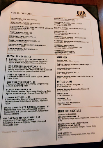 Menu Oak Steakhouse - 2