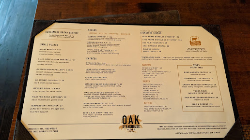 Menu Oak Steakhouse - 3