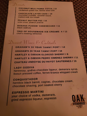 Menu Oak Steakhouse - 5