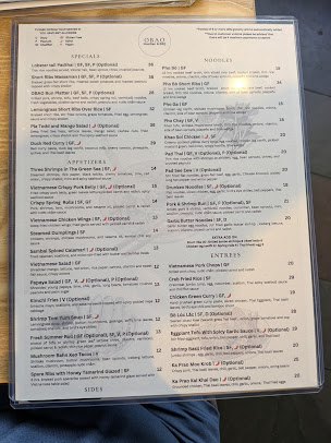 Menu Obao | Midtown Thai & Vietnamese Restaurant - 11