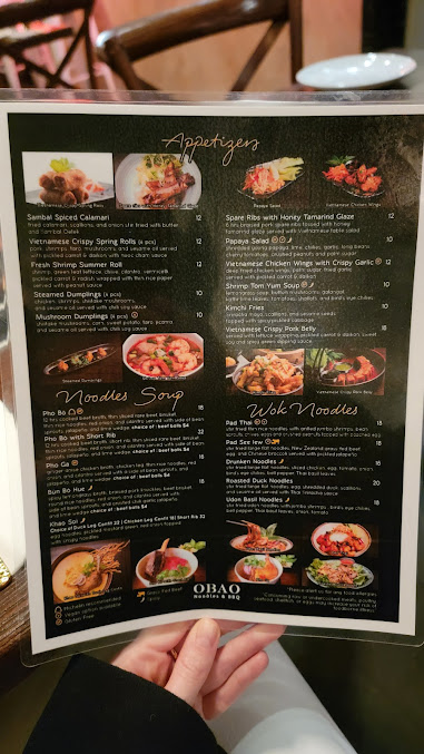 Menu Obao | Midtown Thai & Vietnamese Restaurant - 17