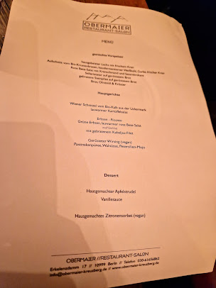 Menu Obermaier - 1