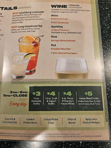 Menu Ocharleys Restaurant Bar Panama City - 5