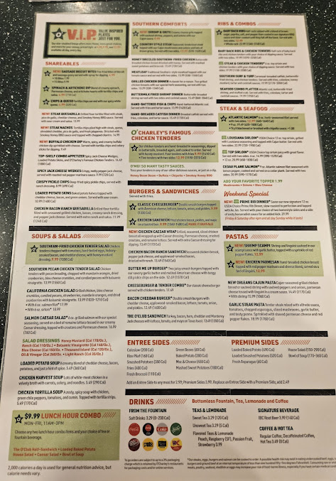 Menu Ocharleys Restaurant Bar Panama City - 9