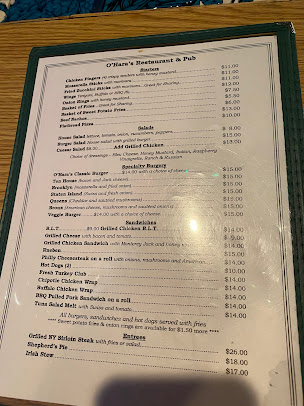 Menu O'hara's Restaurant And Pub - 15