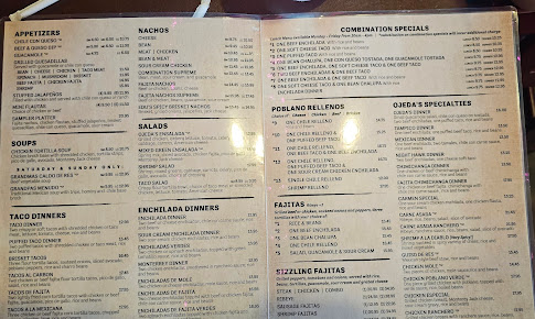 Menu Ojedas At Park And Coit - 3