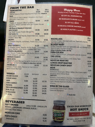 Menu Ojedas At Park And Coit - 8