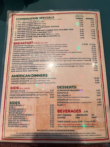 Menu Ojedas At Park And Coit - 9