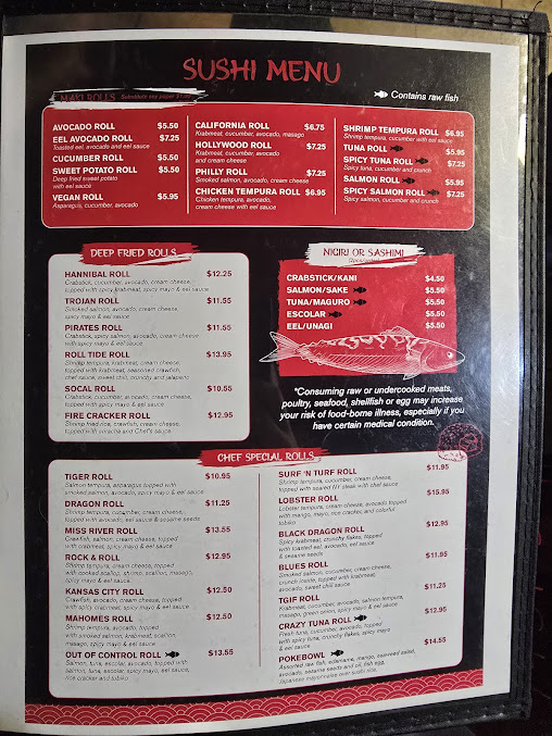Menu Okinawa Hibachi And Sushi - 0