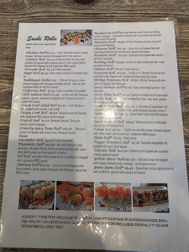 Menu Okinawa Steak Sushi Marietta - 2