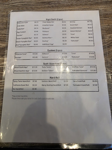 Menu Okinawa Steak Sushi Marietta - 4