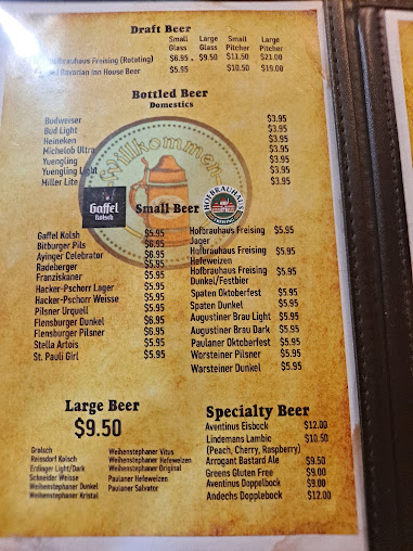 Menu Old Bavaria Inn Restaurant - 1