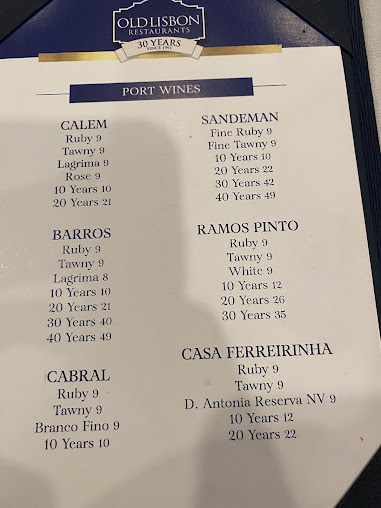 Menu Old Lisbon Restaurants - South Miami - 3