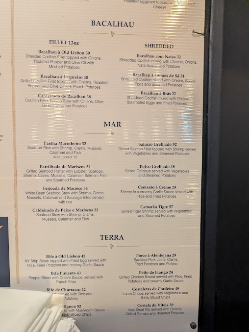 Menu Old Lisbon Restaurants - South Miami - 6