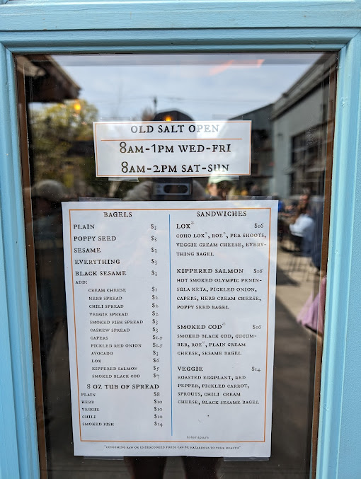 Menu Old Salt Fish And Bagel Fremont - 2