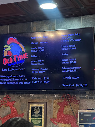 Menu Old Tyme Grill Buffet - 0
