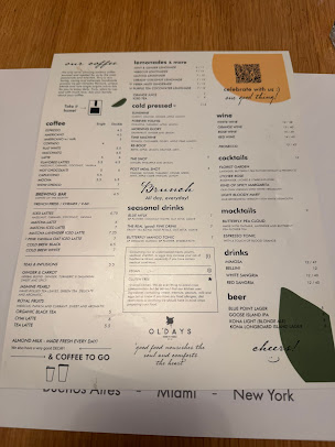 Menu Oldays Farm To Table Nomad - 9